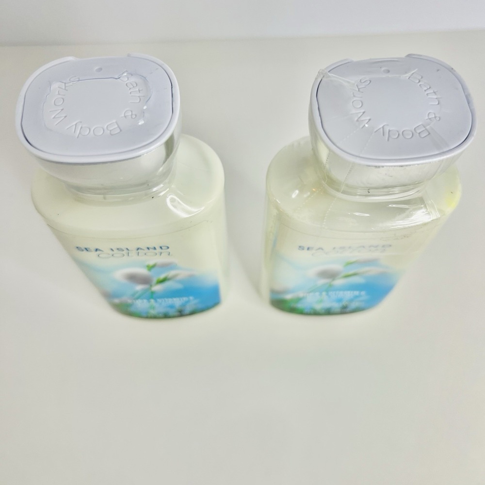 Bath & Body Works Sea Island Cotton Discontinued Body Lotion 8 oz 2 Pack Sealed - Picture 2 of 6